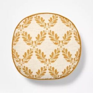 Threshold Cream and Orange Patterned Pillow
